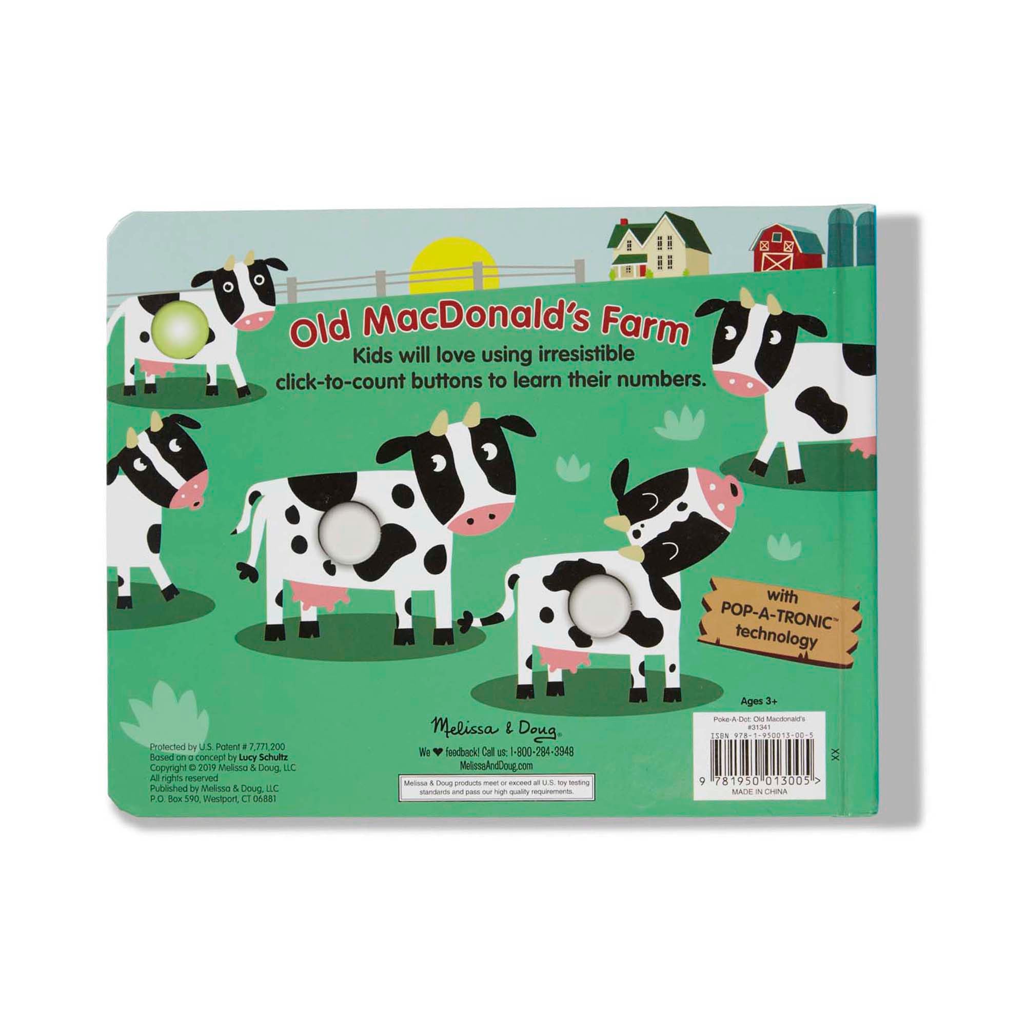 Melissa & Doug Children's Book - Poke-a-Dot: Old MacDonald's Farm (Board Book with Buttons to Pop) - FSC Certified