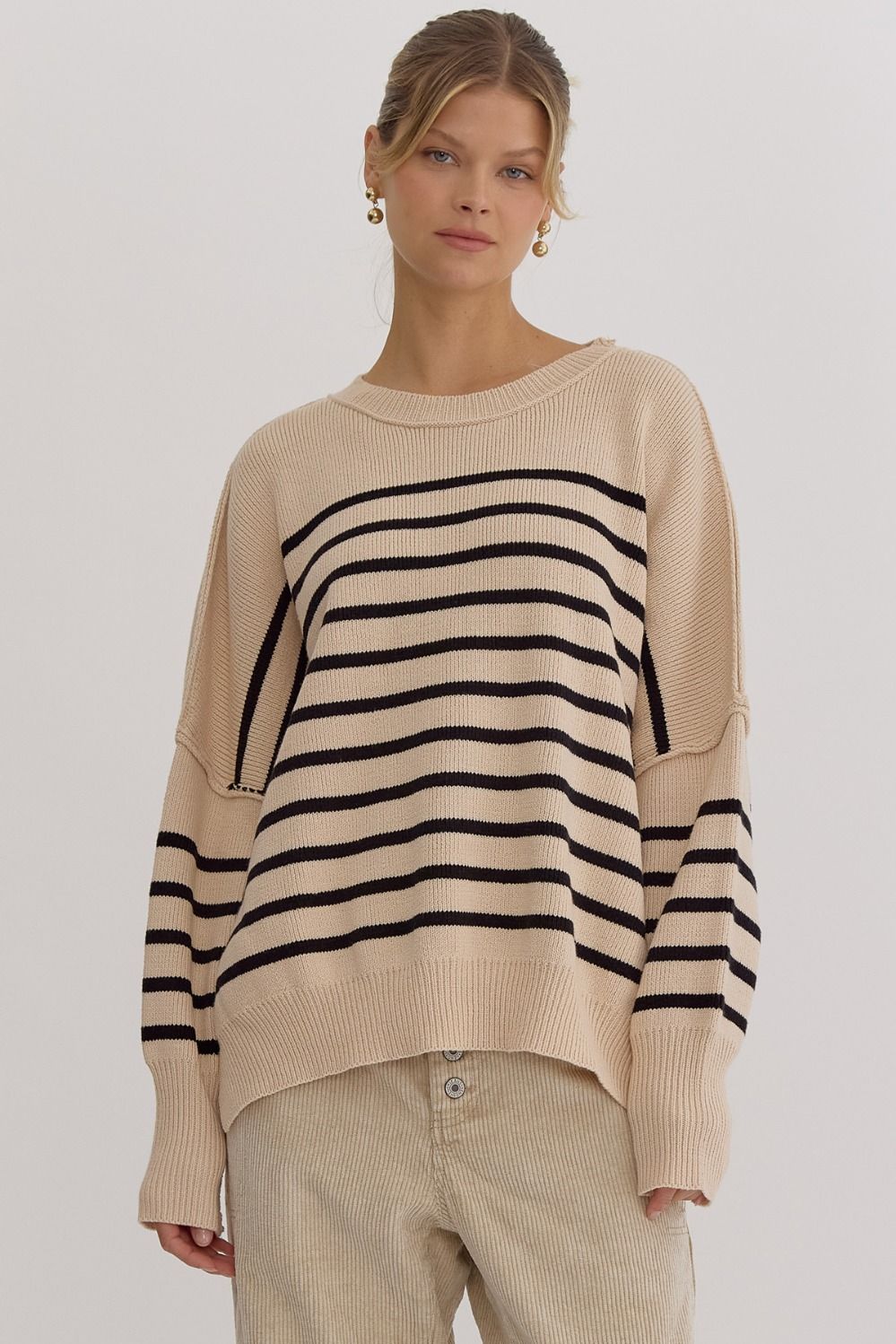 PAULA ROUND NECK LONG SLEEVE SWEATER