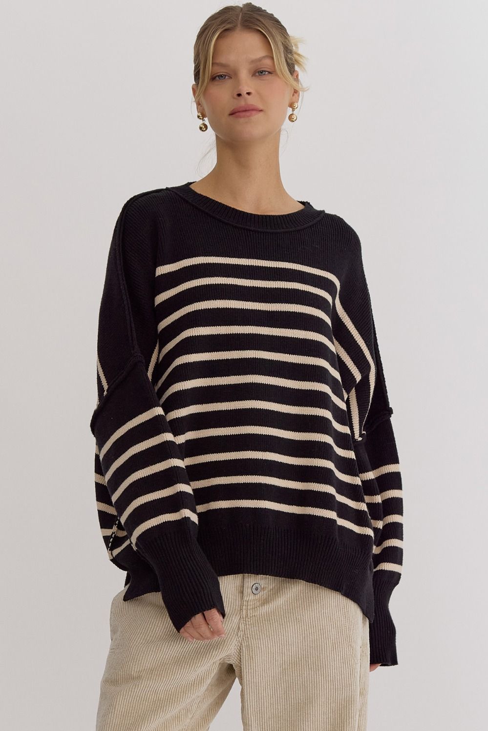 PAULA ROUND NECK LONG SLEEVE SWEATER