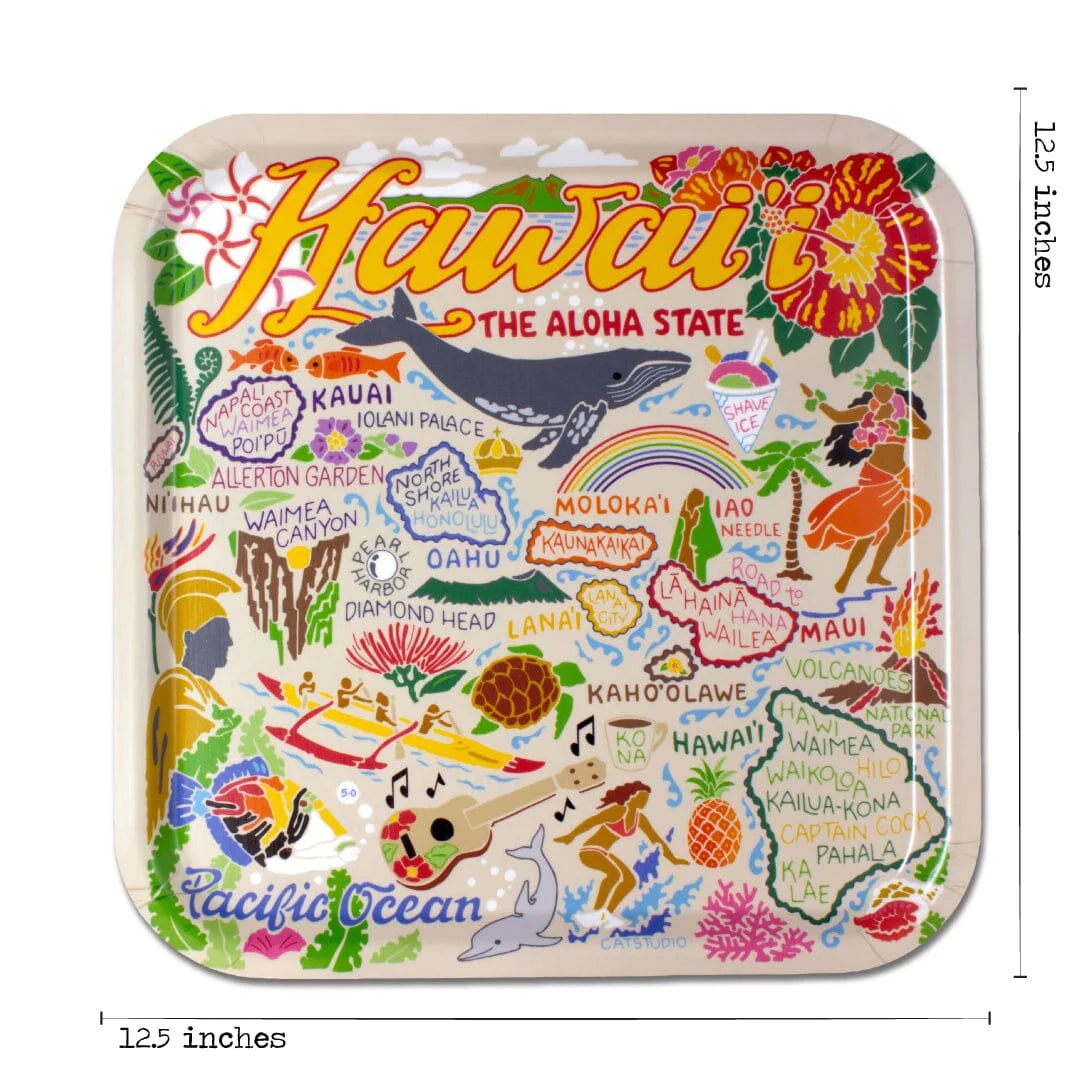 Hawaiian Isles Birchwood Tray BY CATSTUDIO - A. Dodson's