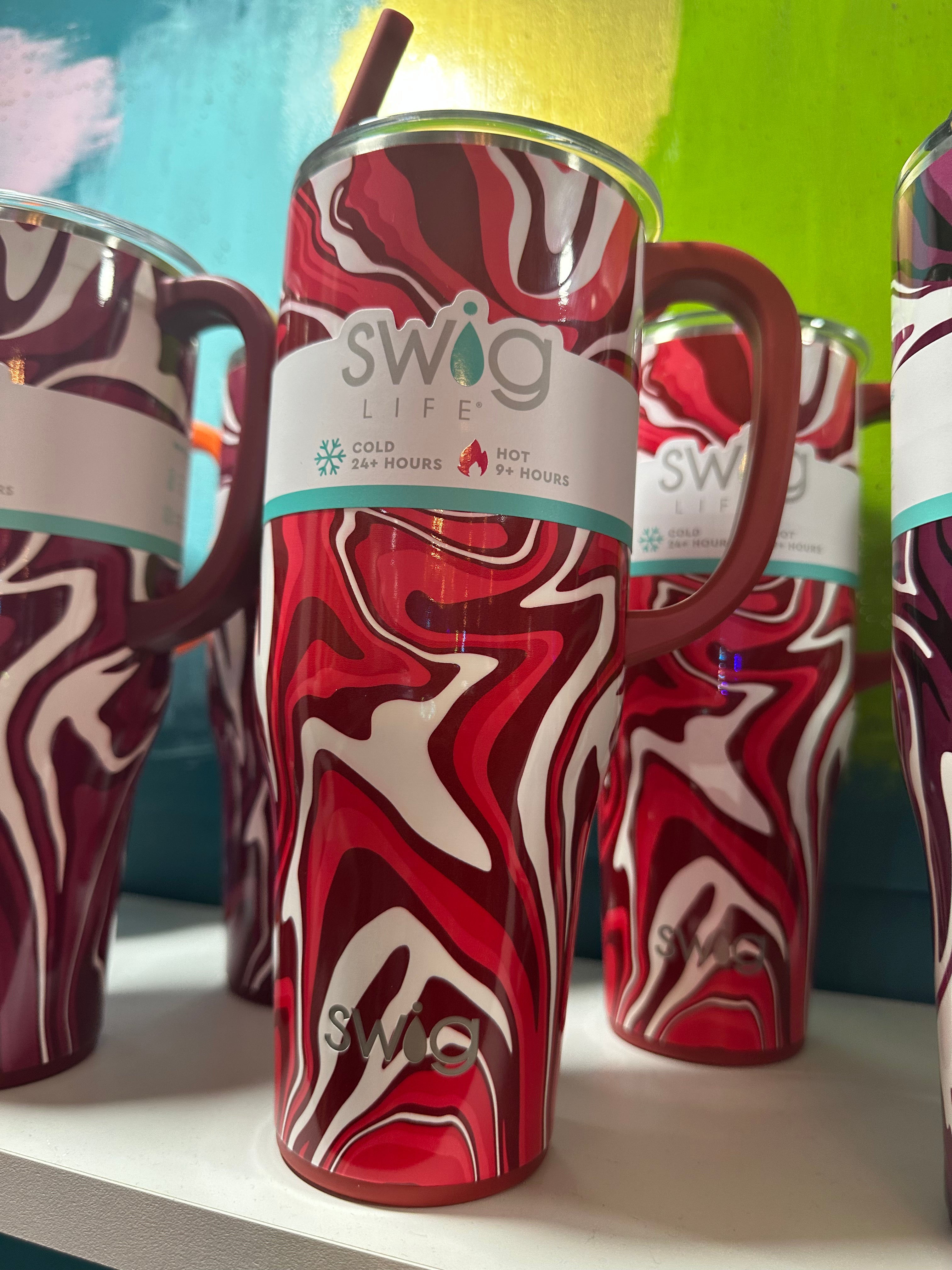 SWIG 40oz Fanzone Crimson + White Mega Mug - A. Dodson's