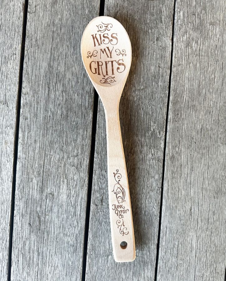 Kiss My Grits Wooden Spoon - A. Dodson's