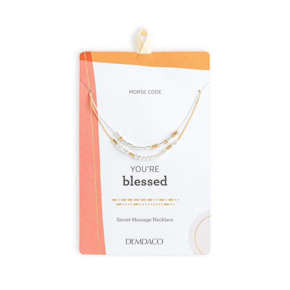 Morse Code Necklace - You're Blessed By Demdaco - A. Dodson's