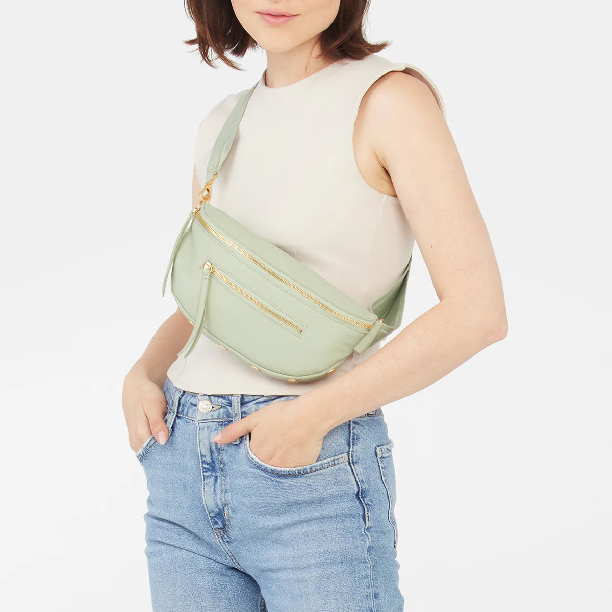 Hammitt CHARLES CROSSBODY MED Cypress Sage/Brushed Gold - A. Dodson's