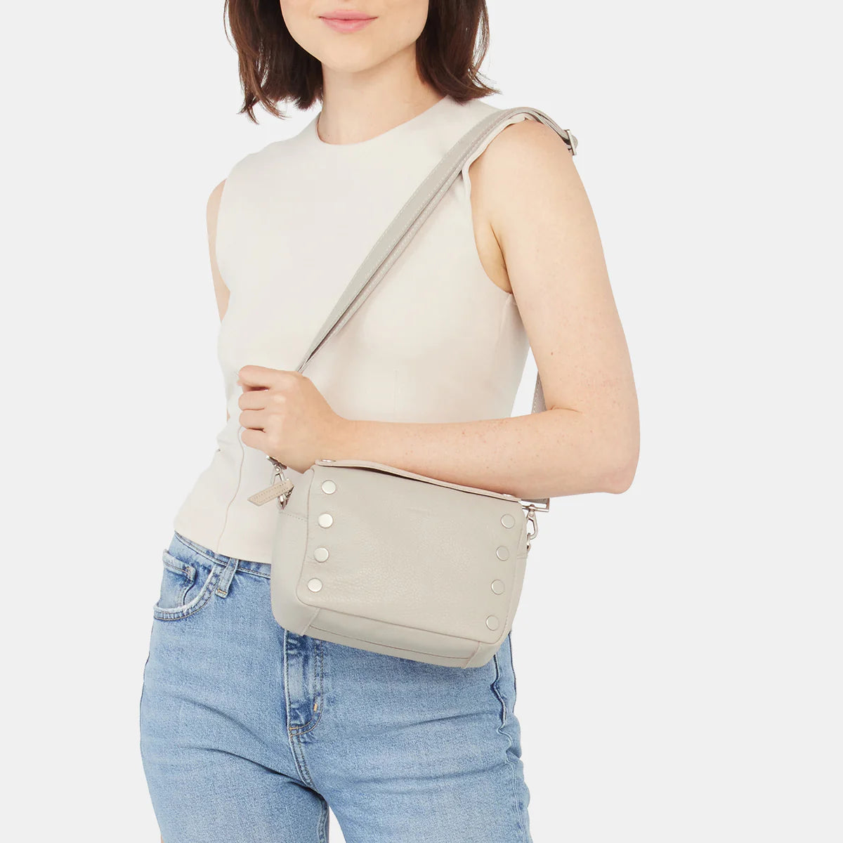 Hammitt Evan Crossbody in Paved Grey/Brushed Silver - A. Dodson's