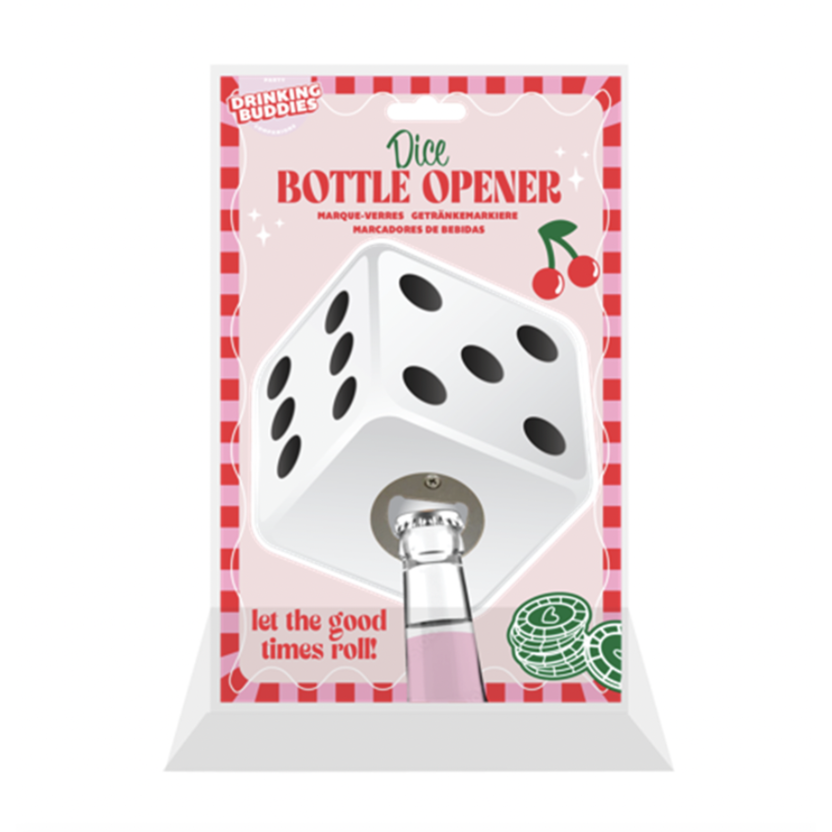 Drinking Buddies Lucky Dice Bottle Opener