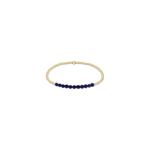 gold bliss 2mm bead bracelet - lapis by enewton