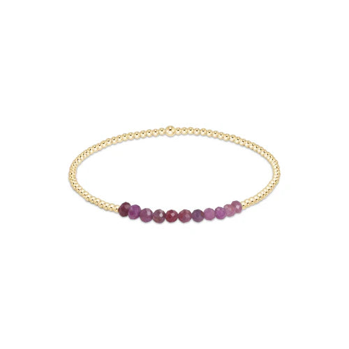 gold bliss 2mm bead bracelet Ruby by enewton FREE SHIPPING A