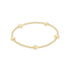 signature cross small gold pattern 2mm bead bracelet -by enewton