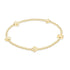 egirl signature cross small gold pattern 2mm bead bracelet - gold by enewton