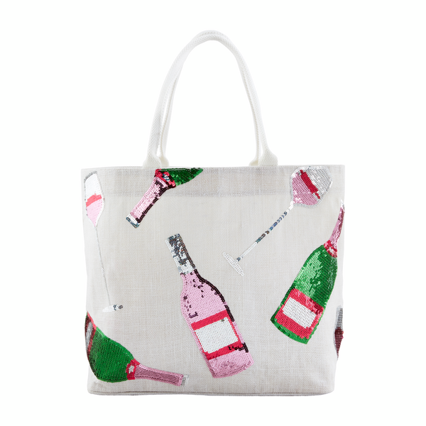 DRINKS SPARKLE TOTE BY MUD PIE - A. Dodson's