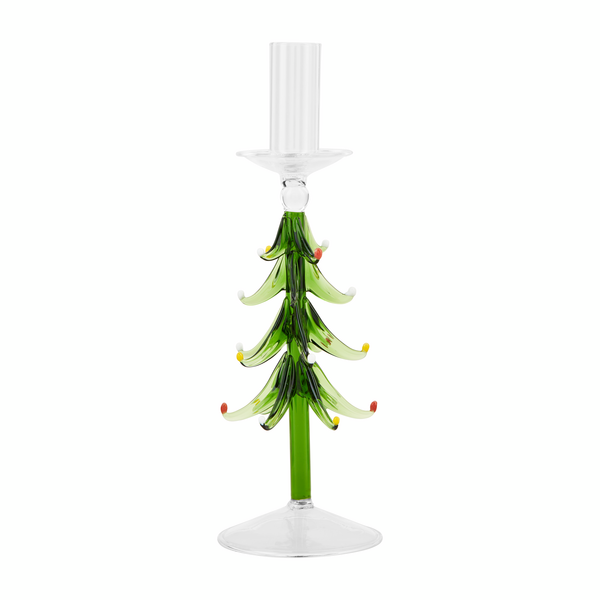 GLASS TREE TAPER HOLDER BY MUD PIE - A. Dodson's