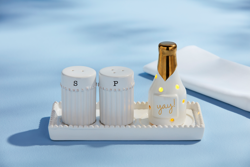 Salt And Pepper Light-Up Holder By Mud Pie