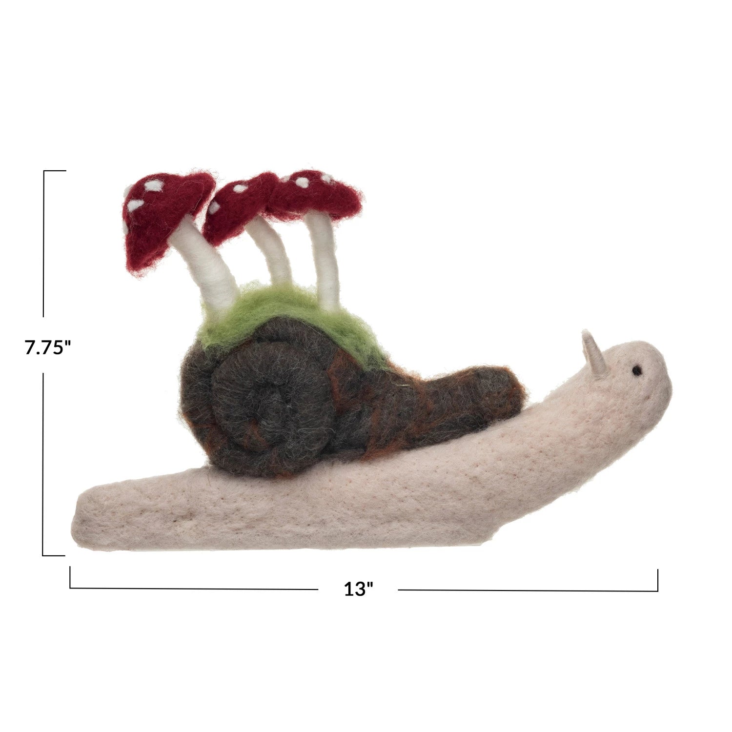 Wool Snail w/ Mushrooms