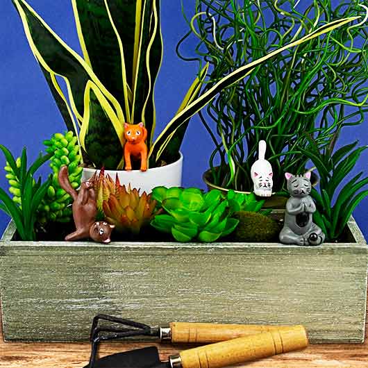 MINI PLANT POT YOGA CATS - A. Dodson's