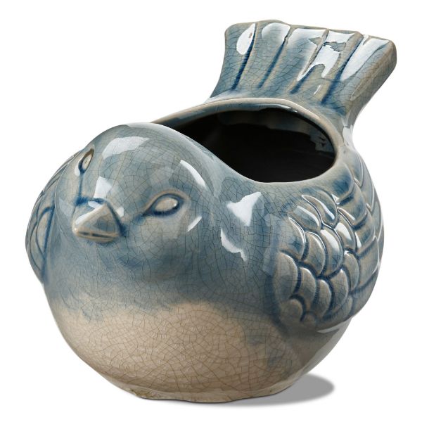 bird planter - blue - A. Dodson's