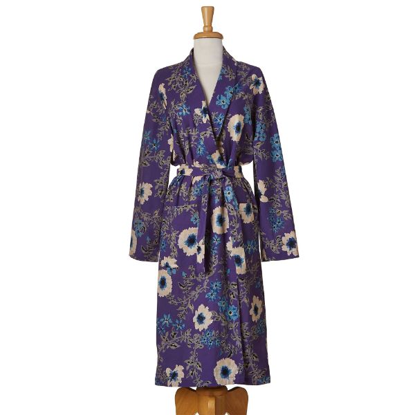 take care of yourself blossom robe - blue - A. Dodson's