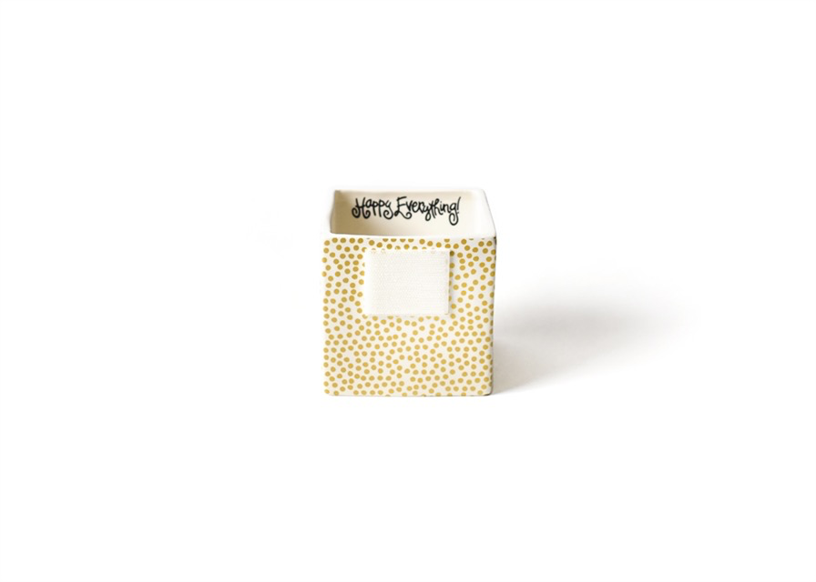 HAPPY EVERYTHING GOLD SMALL DOT MINI NESTING CUBE SMALL - A. Dodson's