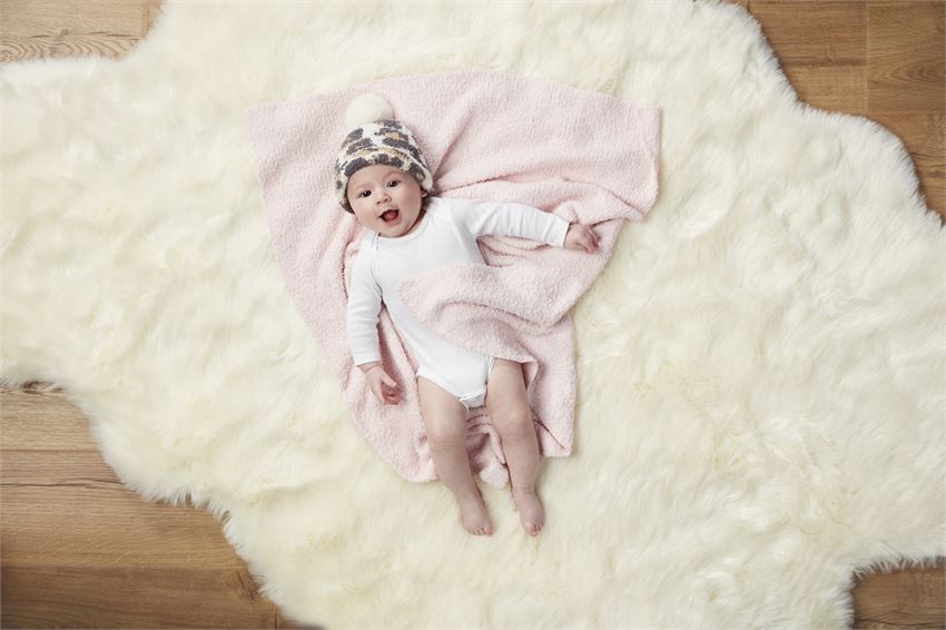 PINK BABY BLANKET AND LEOPARD HAT BY MUD PIE - A. Dodson's