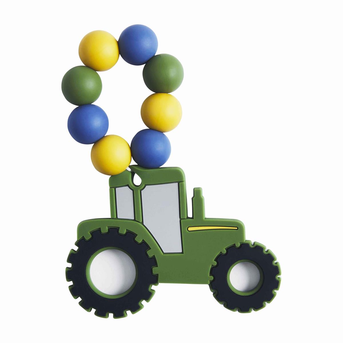 TRACTOR SILICONE TEETHER BY MUD PIE