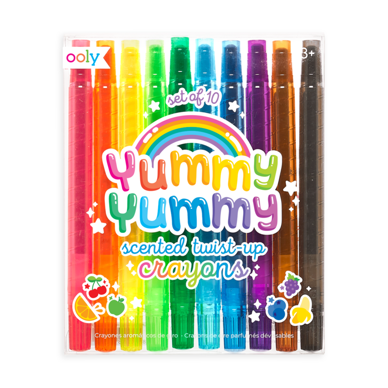 YUMMY YUMMY SCENTED TWIST UP CRAYONS SET OF 10 - A. Dodson's