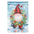 Gnome with a Christmas Wreath Garden Lustre Flag - A. Dodson's