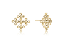 classic beaded signature cross encompass gold studs by enewton - A. Dodson's