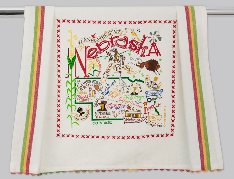 NEBRASKA DISH TOWEL BY CATSTUDIO - A. Dodson's