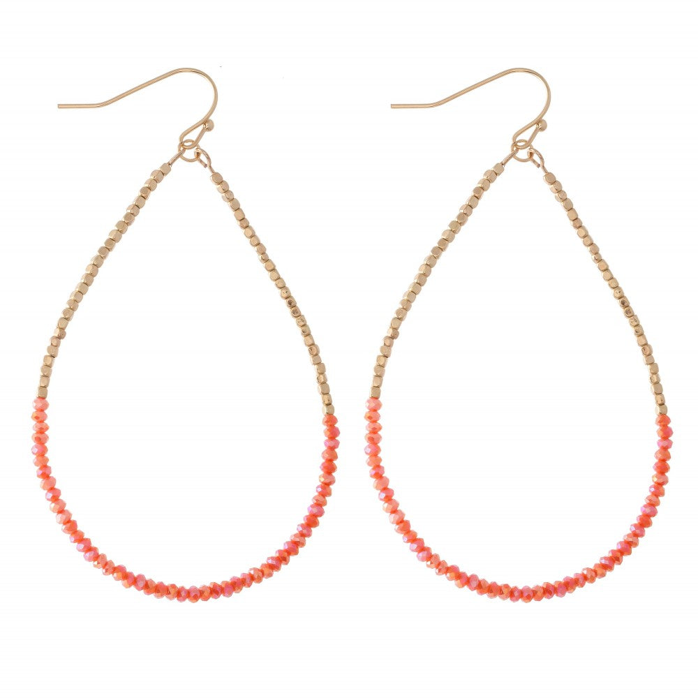 CORAL TEARDROP EARRINGS - A. Dodson's