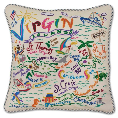 VIRGIN ISLES PILLOW BY CATSTUDIO - A. Dodson's