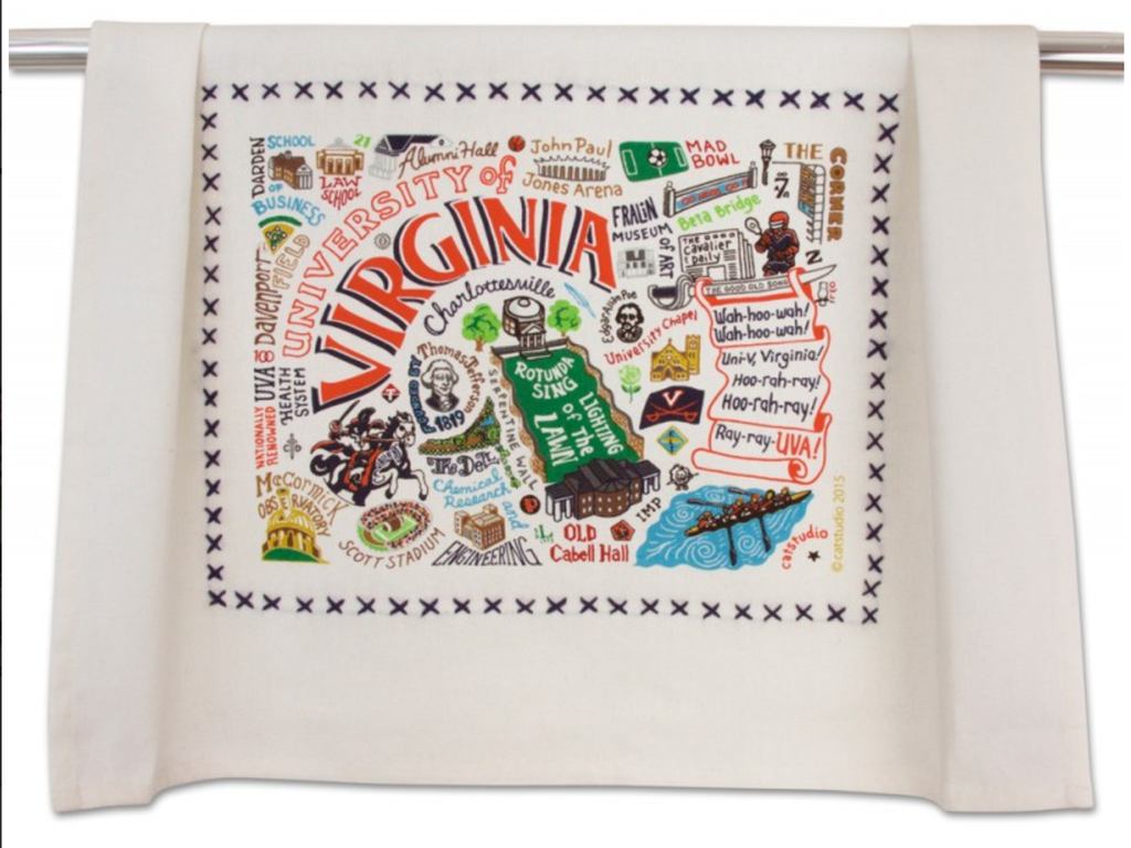 UNIVERSITY OF VIRGINIA DISH TOWEL BY CATSTUDIO - A. Dodson's