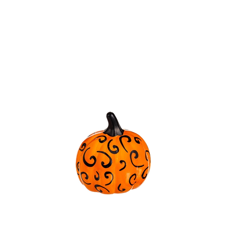 Printed Ceramic Pumpkins, Halloween Night - 3 Sizes - A. Dodson's