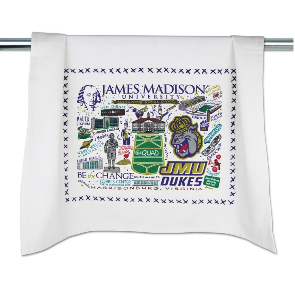 JAMES MADISON UNIVERSITY (JMU) DISH TOWEL BY CATSTUDIO - A. Dodson's