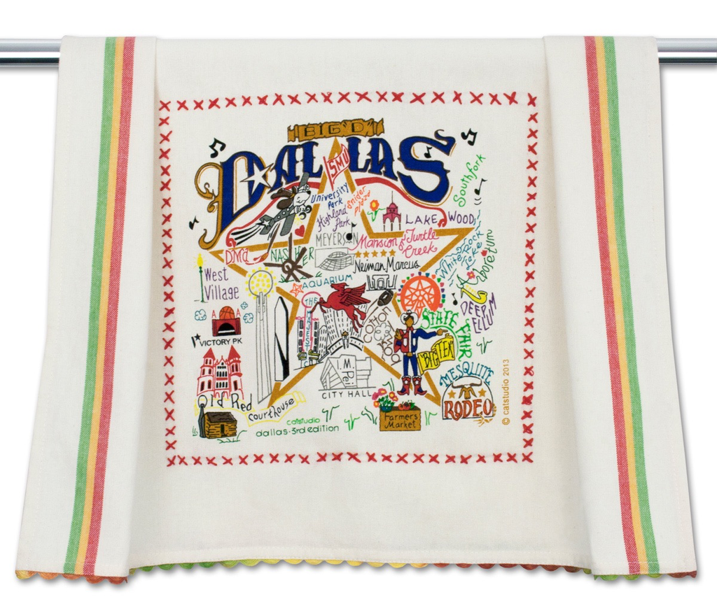 DALLAS DISH TOWEL BY CATSTUDIO - A. Dodson's