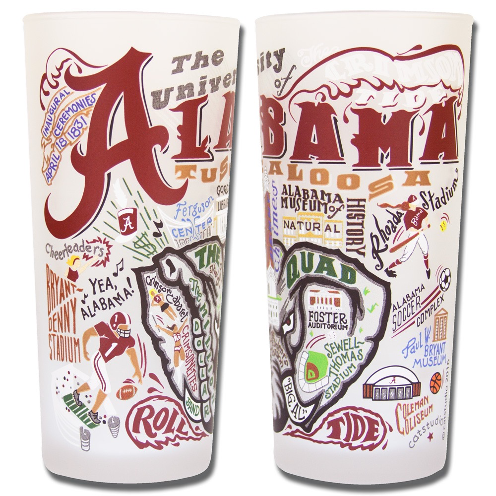 UNIVERSITY OF ALABAMA GLASS BY CATSTUDIO - A. Dodson's