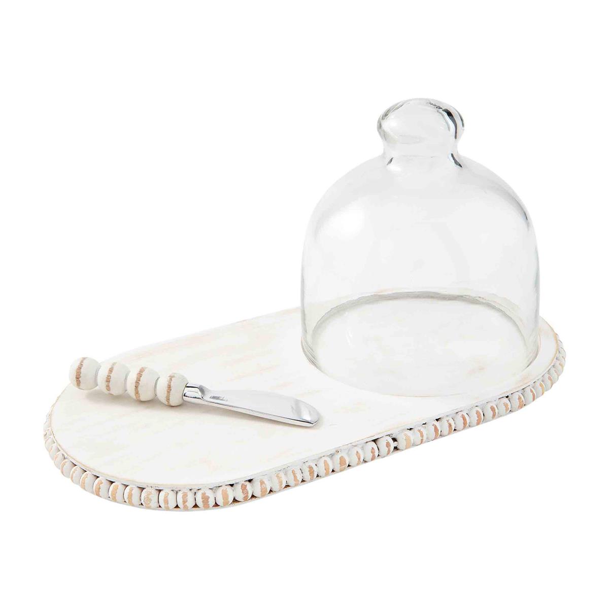 White Bead Tray & Cloche Set BY MUD PIE - A. Dodson's