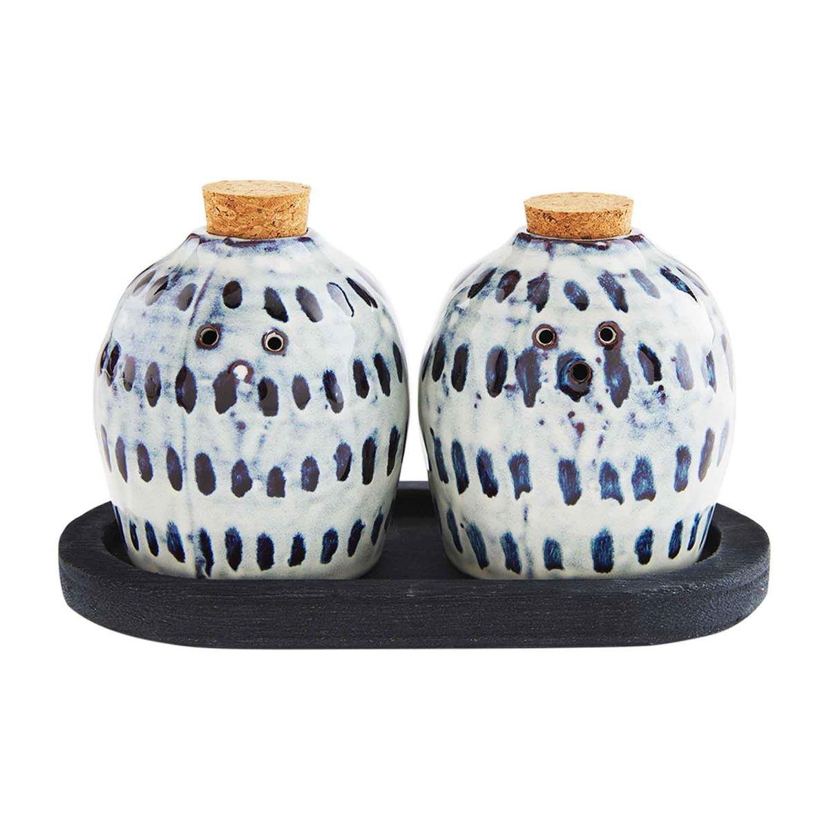 BLACK SPOT SALT & PEPPER SET BY MUD PIE - A. Dodson's