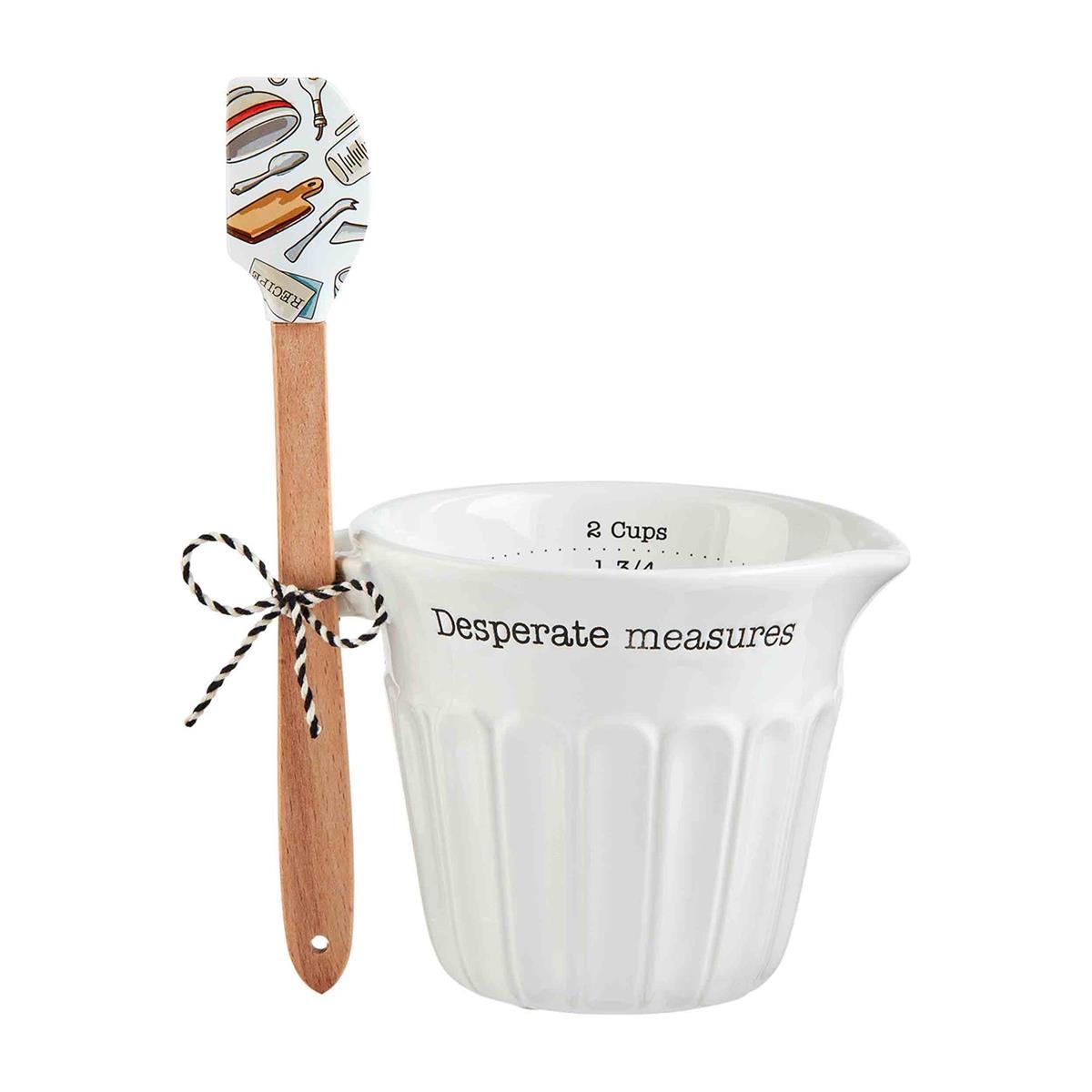 Measuring Cups and Spoons Set, 8 Piece Ceramic Measuring Set