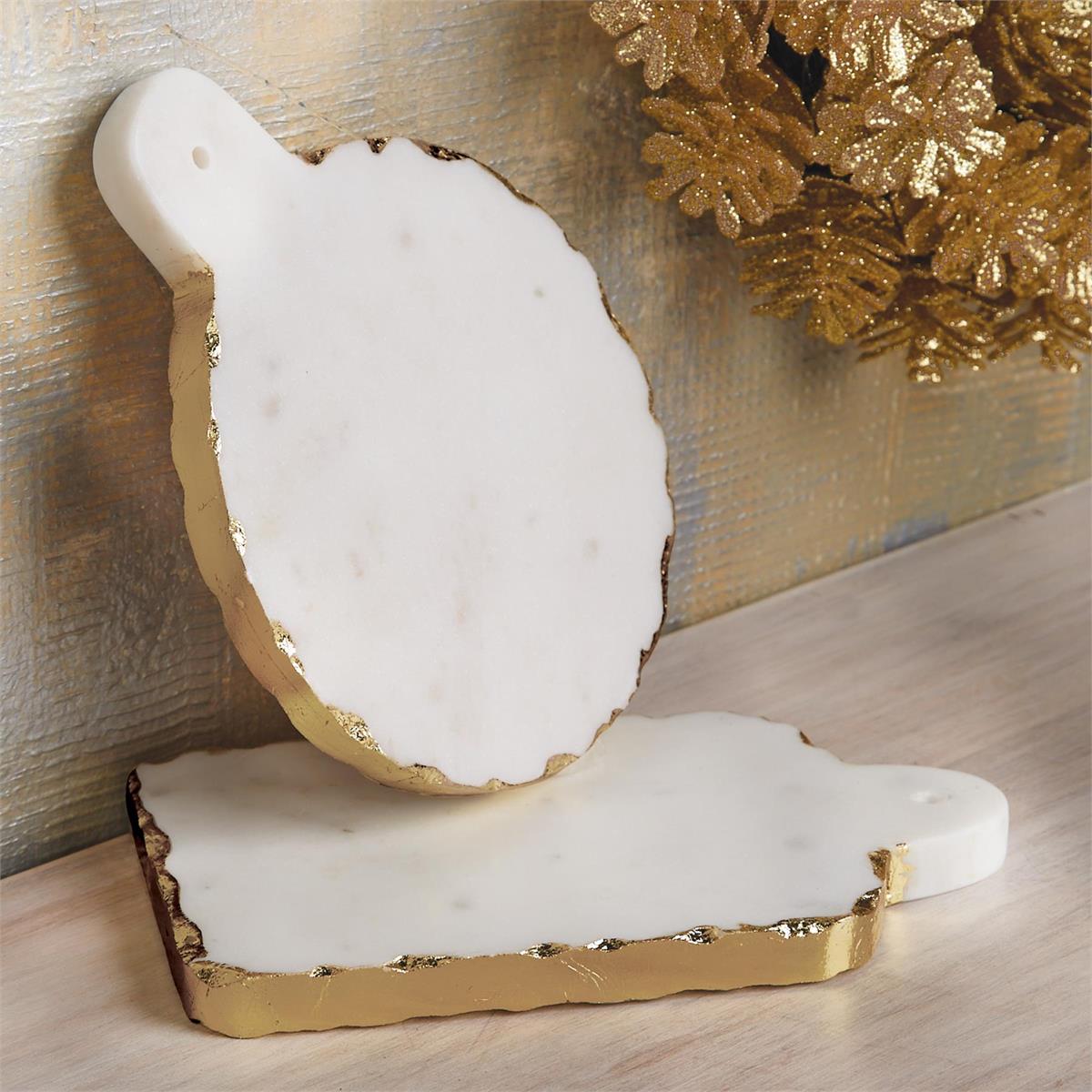 GOLD MARBLE SMALL BOARD BY MUD PIE - A. Dodson's