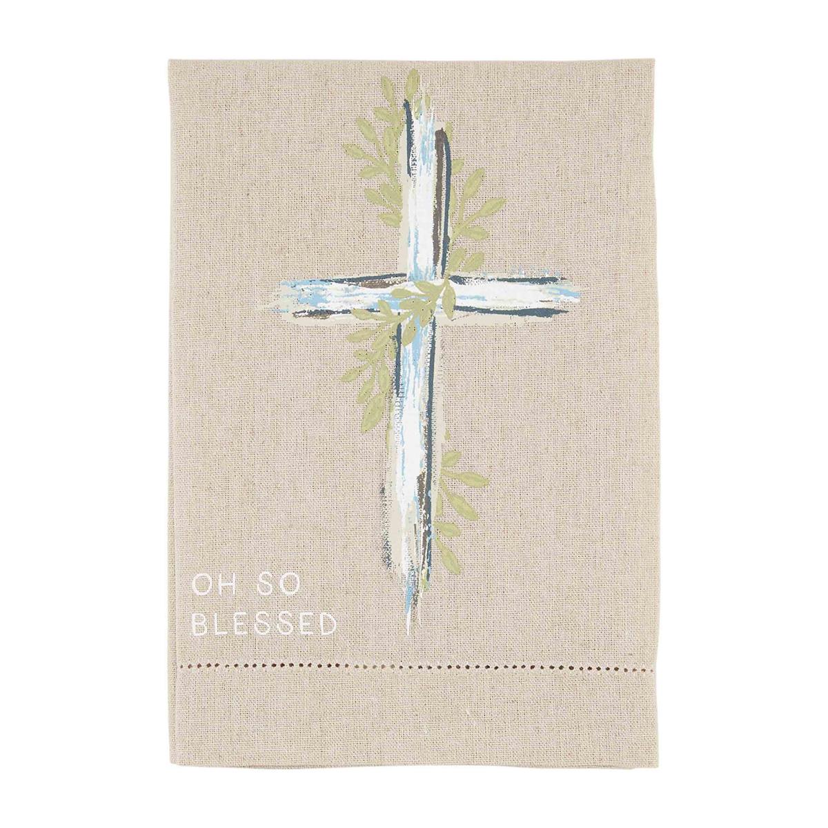 Cross Painted Towel BY MUD PIE - A. Dodson's