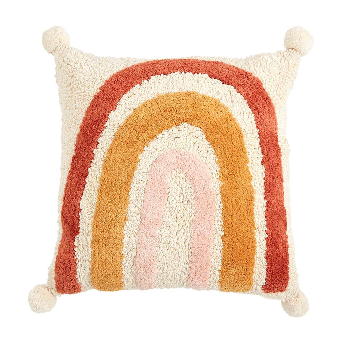 Rainbow Pom Pillow BY MUD PIE - A. Dodson's