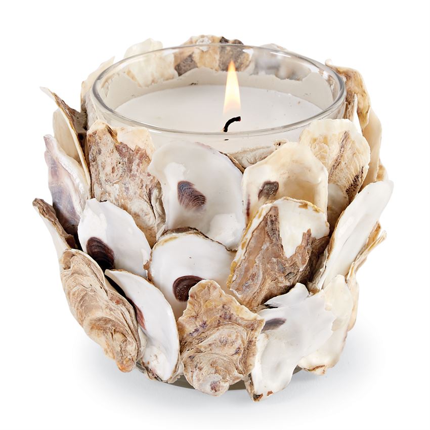 OYSTER SHELL FILLED CANDLE - A. Dodson's