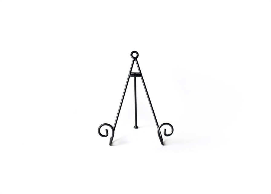 HAPPY EVERYTHING MEDIUM SWIRL PLATE STAND BLACK - A. Dodson's