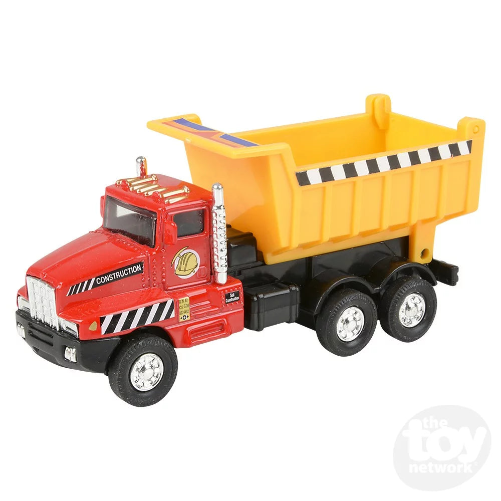 5.25" Die-Cast Pull Back Construction Trucks