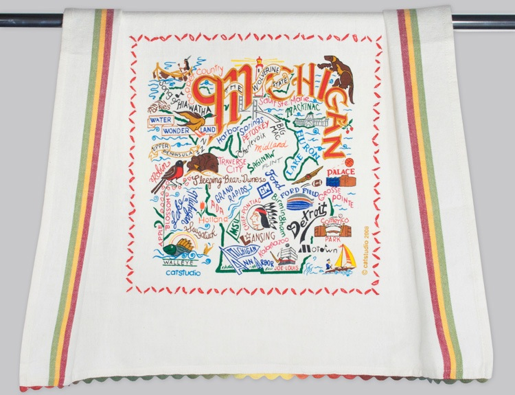 MICHIGAN DISH TOWEL BY CATSTUDIO - A. Dodson's