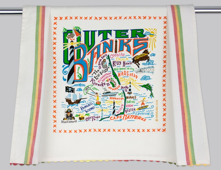 OUTER BANKS DISH TOWEL BY CATSTUDIO - A. Dodson's