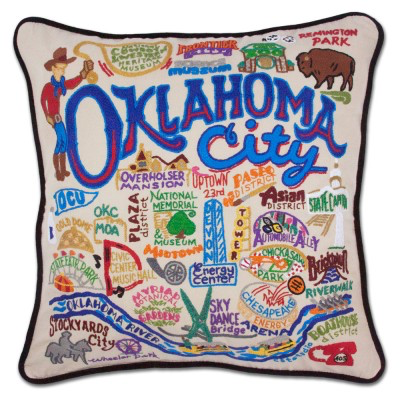 OKLAHOMA CITY PILLOW BY CATSTUDIO - A. Dodson's