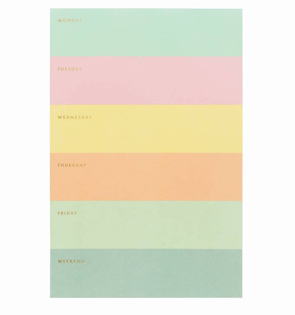 COLOR BLOCK WEEKLY MEMO NOTEPAD - A. Dodson's