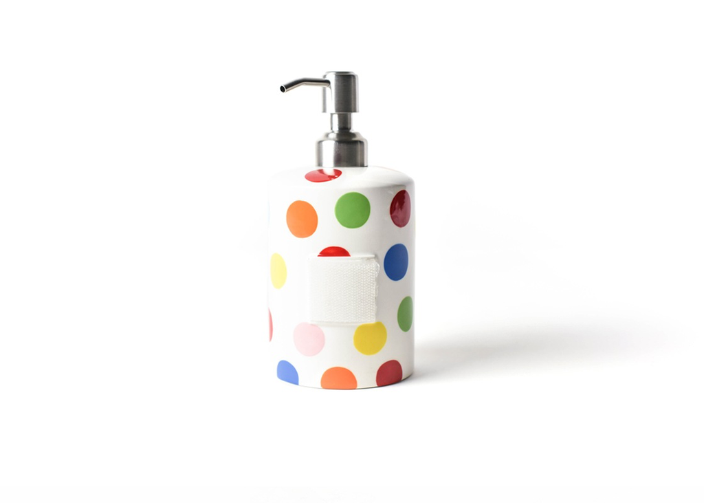 HAPPY EVERYTHING BRIGHT DOT MINI CYLINDER SOAP PUMP - A. Dodson's