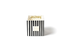 HAPPY EVERYTHING BLACK STRIPE MINI NESTING CUBE MEDIUM - A. Dodson's